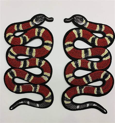 large gucci snake patch|Iron On Embroidered Gucci Style Snake patch .